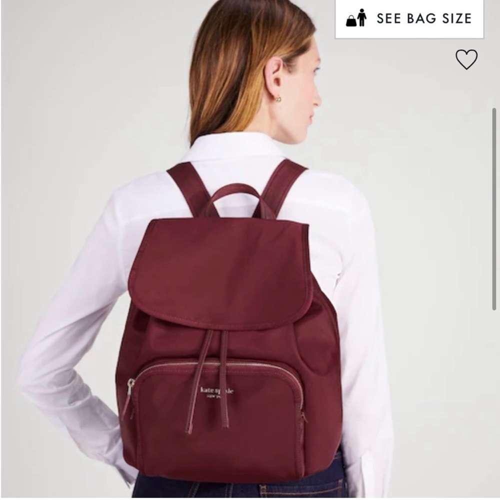 Kate Spade Burgundy Backpack - Picture 4 of 8